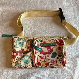 Lily Bloom Cat Print Crossbody Belt Bag / Fanny Pack - Eco Friendly